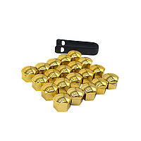 Ковпачки на болти, гайки 19мм + затискач 20шт ЗОЛОТІ
