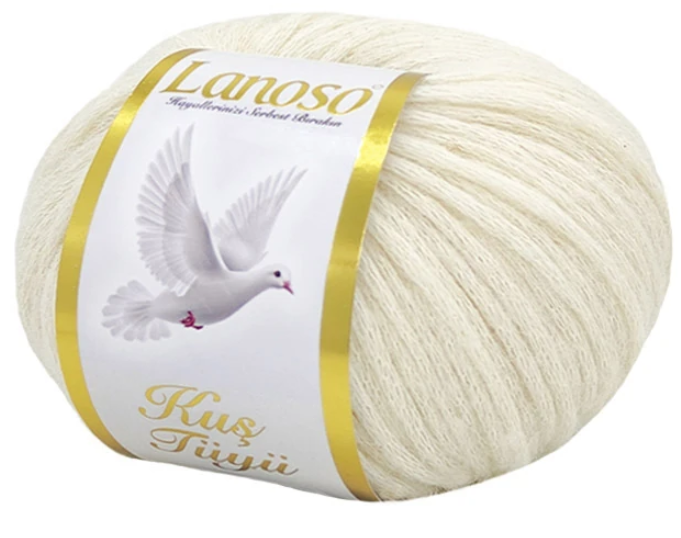 Пряжа KUS TUYU Lanoso-901 молочний, фото 1