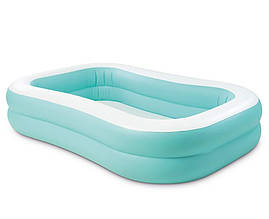 Прямокутний дитячий надувний басейн Intex 57181 "Aqua Swim Center" 229х147х46 см, 600 л, сімейного типу
