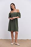 Літнє коротке плаття з відкритими плечима в різних кольорах, фото 2