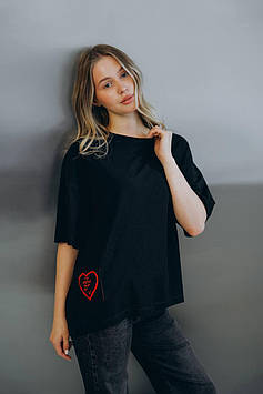 Жіноча футболка вільний фасон Little Secret чорна