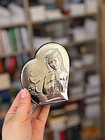 Серебряная икона Первое Причастие девочки (9 x 11 см )