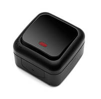 Вимикач з підсвіткою одноклавішний Palmiye IP54 VIKO чорний, накладний Віко, настінний зовнішній 90555119