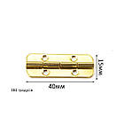 Завіси для скриньок 180 градусів 15*40мм золото ZVC010, фото 3