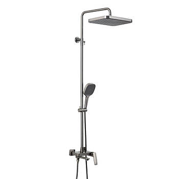 G2428-9 душ. система 3х функц. одноваж. лат. Ø35 (сірий Gungrey) {3/1}