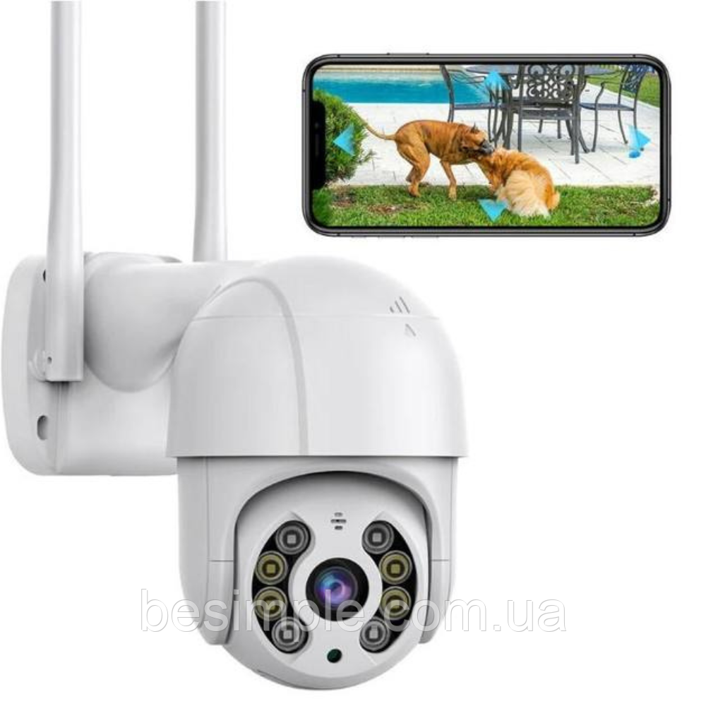 Зовнішня IP-камера відеоспостереження AI-Smaint V360 Pro / WiFi камера спостереження / Вулична камера відеонагляду