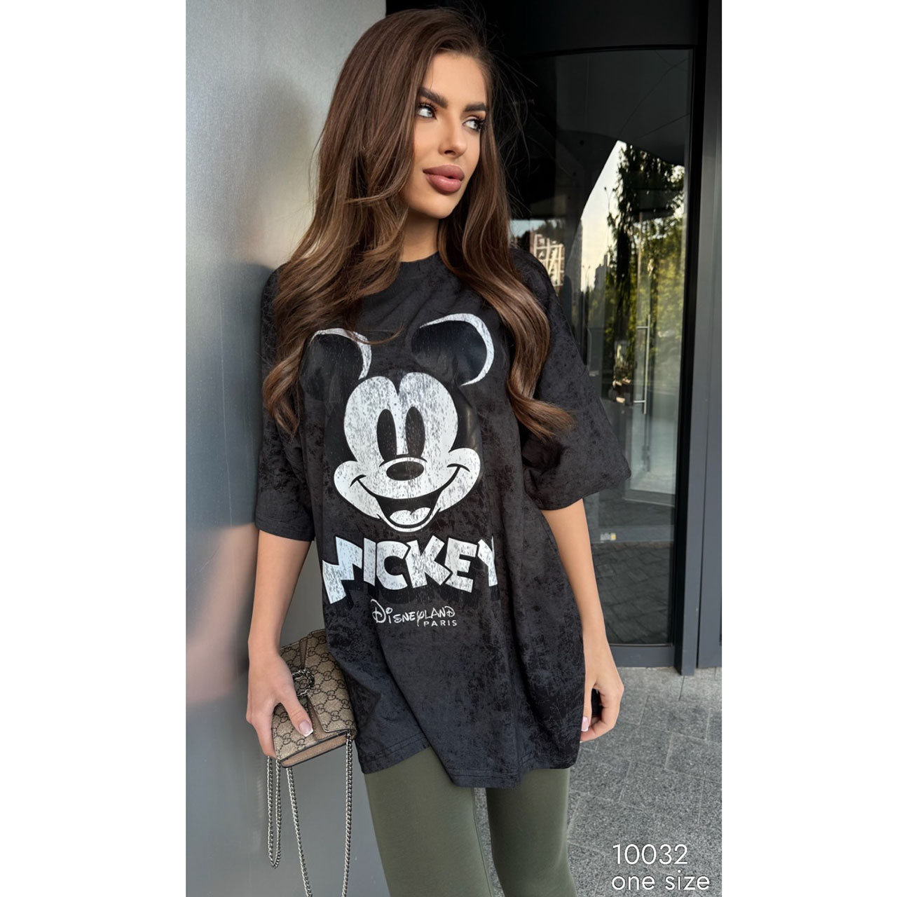 Жіноча футболка варенка "Mickey" OverSize Преміум Якість Розмір: Один 46- 50 (21316-1), фото 1