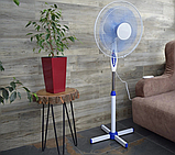 Стильний підлоговий вентилятор Електричний вентилятор підлоговий на ніжці Вентилятор 100 Вт BITEK 16" BT-1630W, фото 5