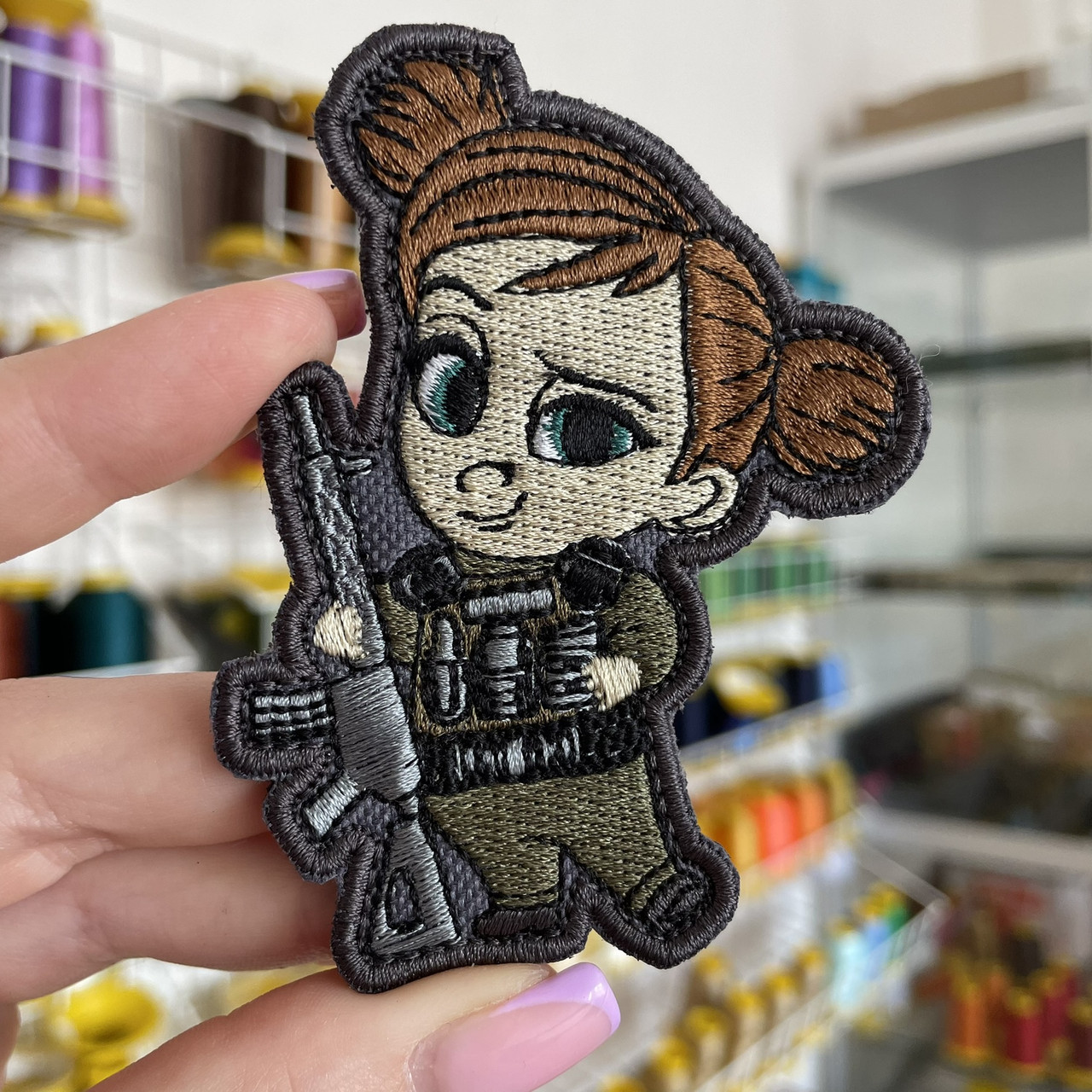 Шеврон, нашивка БОЙОВА МАЛА з липучкою