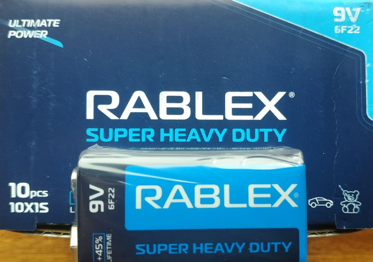 Батарейка сольова RABLEX 6F22 6R61 MN1604 9V Крона