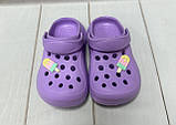 Дитячі сабо крокси  Fogo 24-29  бузкові маломіри, фото 3