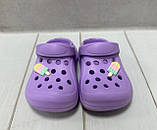 Дитячі сабо крокси  Fogo 24-29  бузкові маломіри, фото 2
