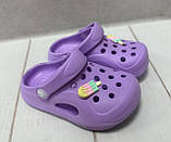 Дитячі сабо крокси  Fogo 24-29  бузкові маломіри, фото 5