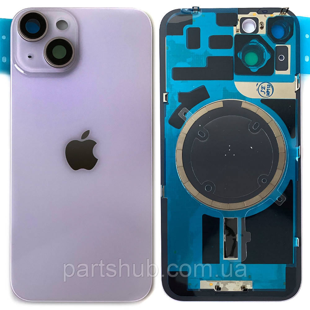 Задня кришка Apple iPhone 14 (фіолетовий оригінал Китай з рамкою, склом камер та магнітом), фото 1