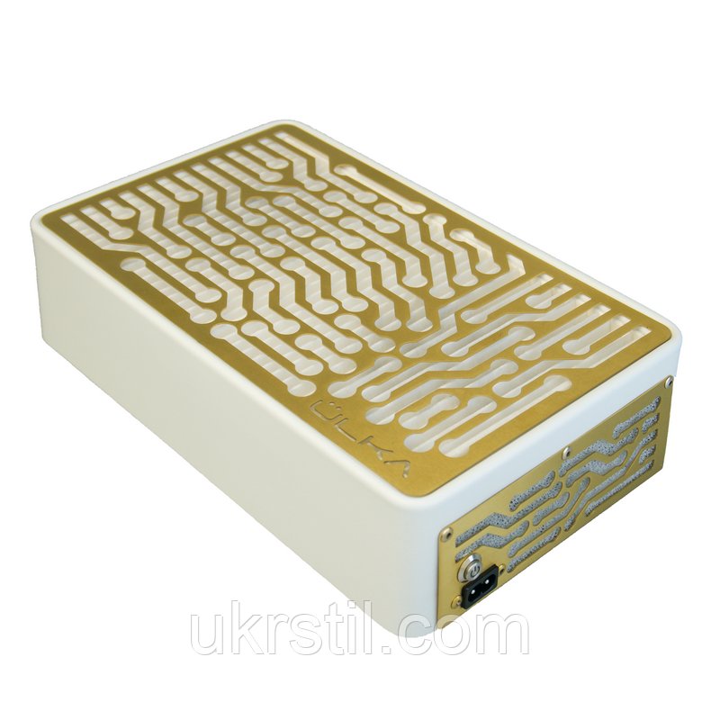 Витяжка для манікюру настільна Ulka Nano, колір білий (сітка золота), фото 1