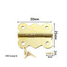 Завіси для скриньок 180 градусів 25*30мм золото ZVC012, фото 2