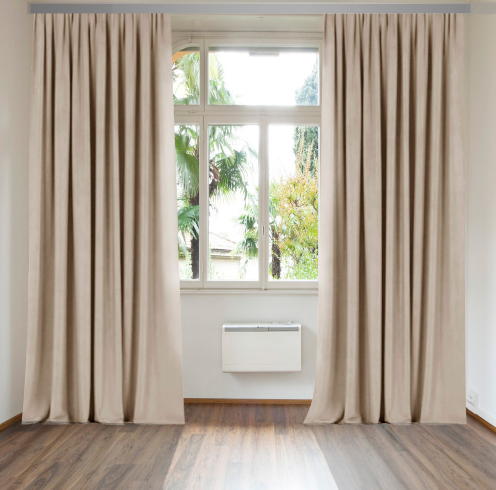 Комплект штор Блекаут Матовий 250х265 см 2 шт Світло-бежевих, фото 1