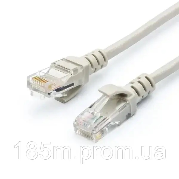Патч-корд ATCOM UTP, RJ45, Cat.5e patchcord molded, 5m, сірий (4719), фото 1