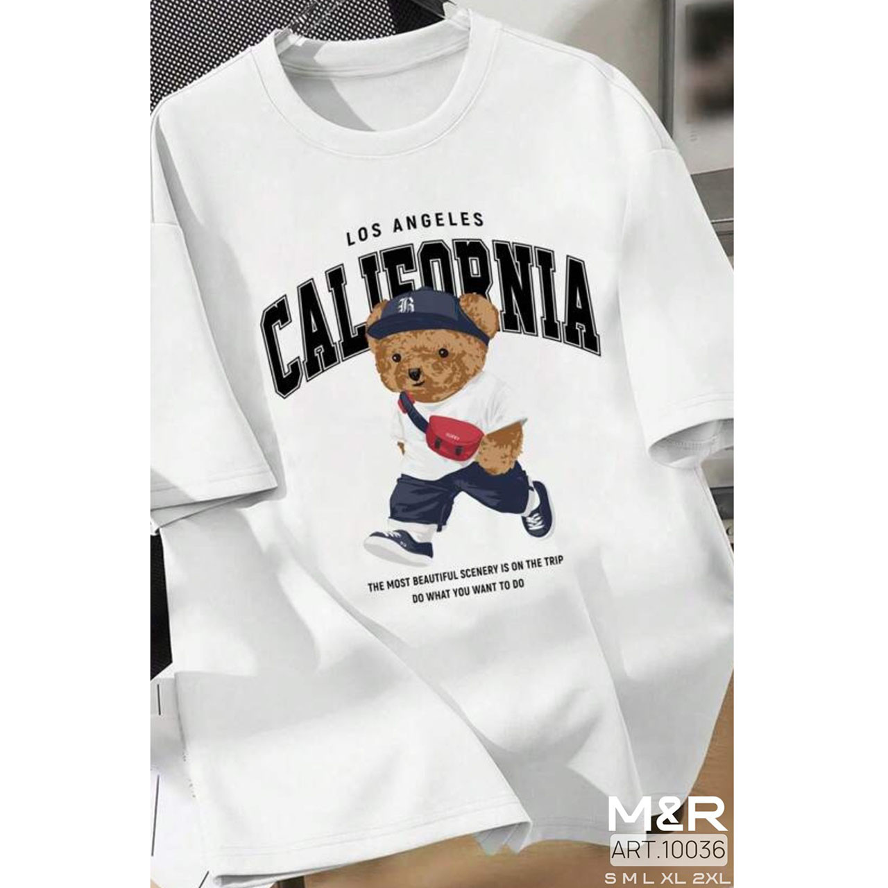 Жіноча біла футболка "California" Розмір: 42,44,46,48,50 (21317-1), фото 1