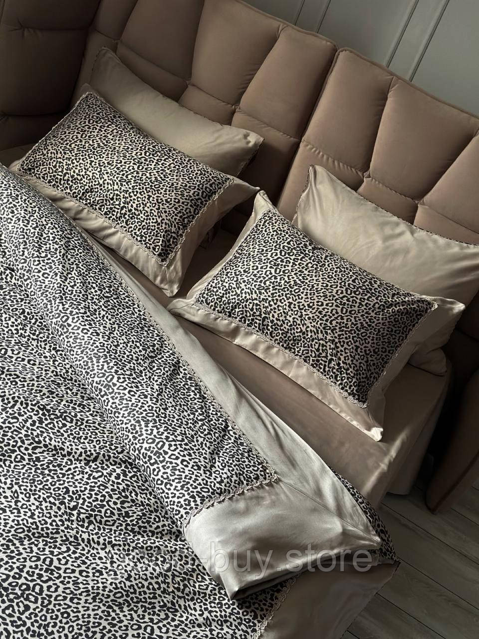 Постільна білизна Maison D'or Esperanza 200x220см сатин з мереживом, фото 1