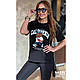 Жіноча чорна футболка "California" Розмір: 42,44,46,48,50 (21317-2), фото 2