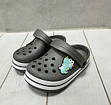 Дитячі сабо крокси crocs Luck line 26/27 17.5 см cірі, фото 4