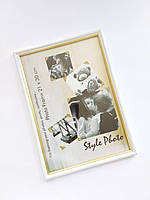 Фото рамка А4 пластиковый белый багет