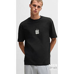 Чоловіча чорна футболка (Люкс Якість) Розміри: 46,48,50,52,54 (21318-2)