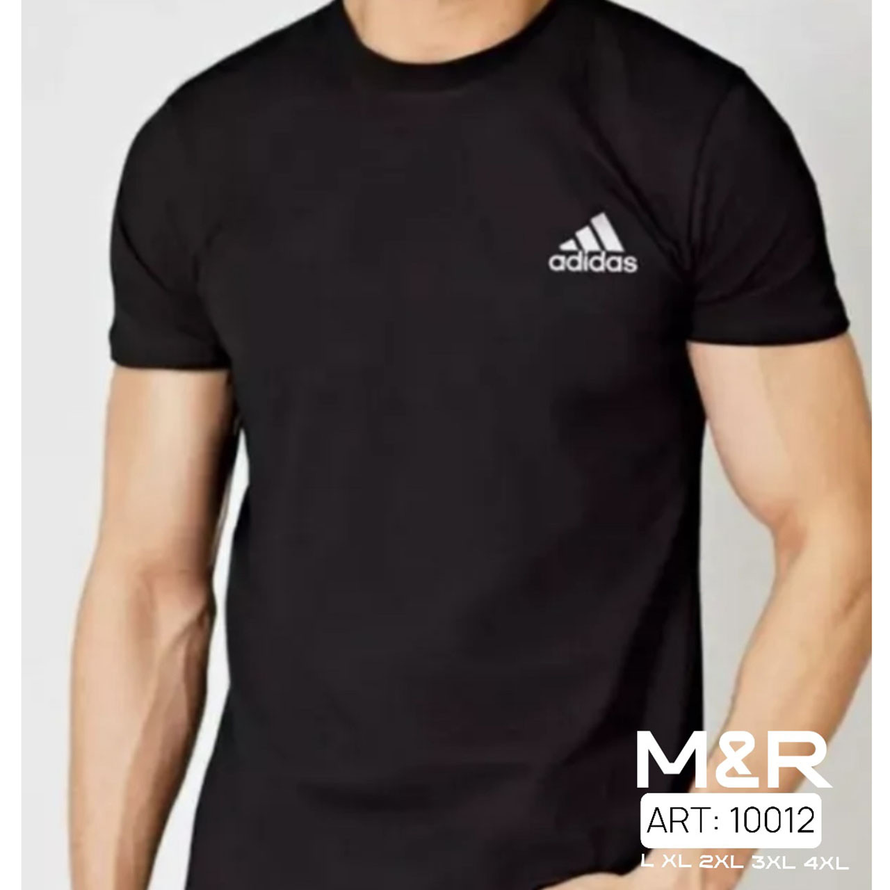 Чоловіча чорна спортивна футболка (Бавовна) Розміри: 46,48,50,52,54 (21319-1), фото 1