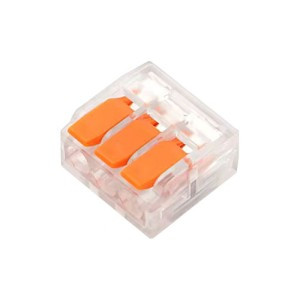 Багаторазова клема PCT-413 (типу WAGО 221) з важелями на 3 контакти (пак.-100шт)