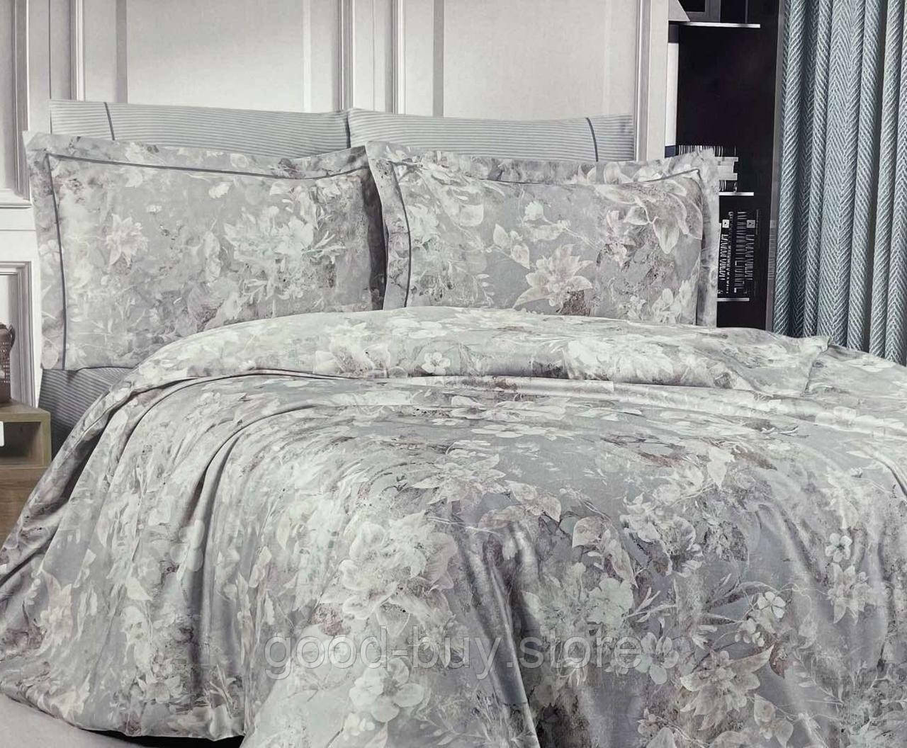 Постільна білизна Maison D&#039;or Lily grey євро 200х220 тенсел