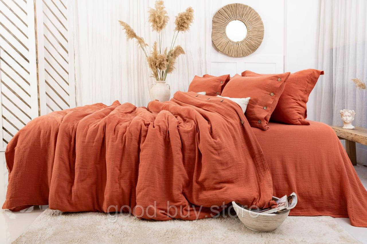 Постільна білизна Saheser Vetro Keremit євро 200х220 jacquard, фото 1