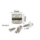 Завіси для скриньок 180 градусів 13*12мм срібло ZVC021, фото 2