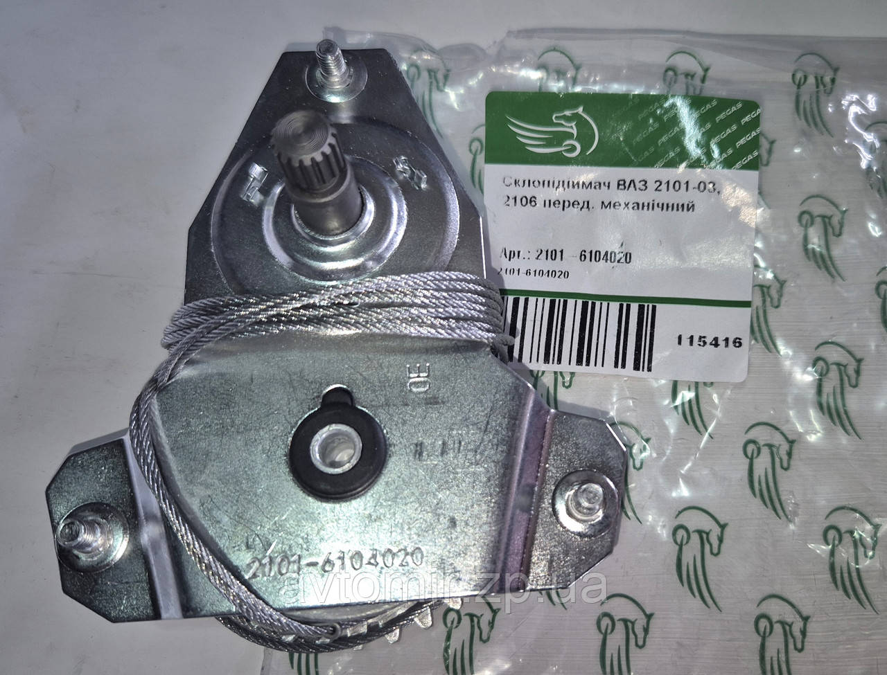 Склопідіймач передній ваз 2101,2102,2103,2106 Pegas, фото 1