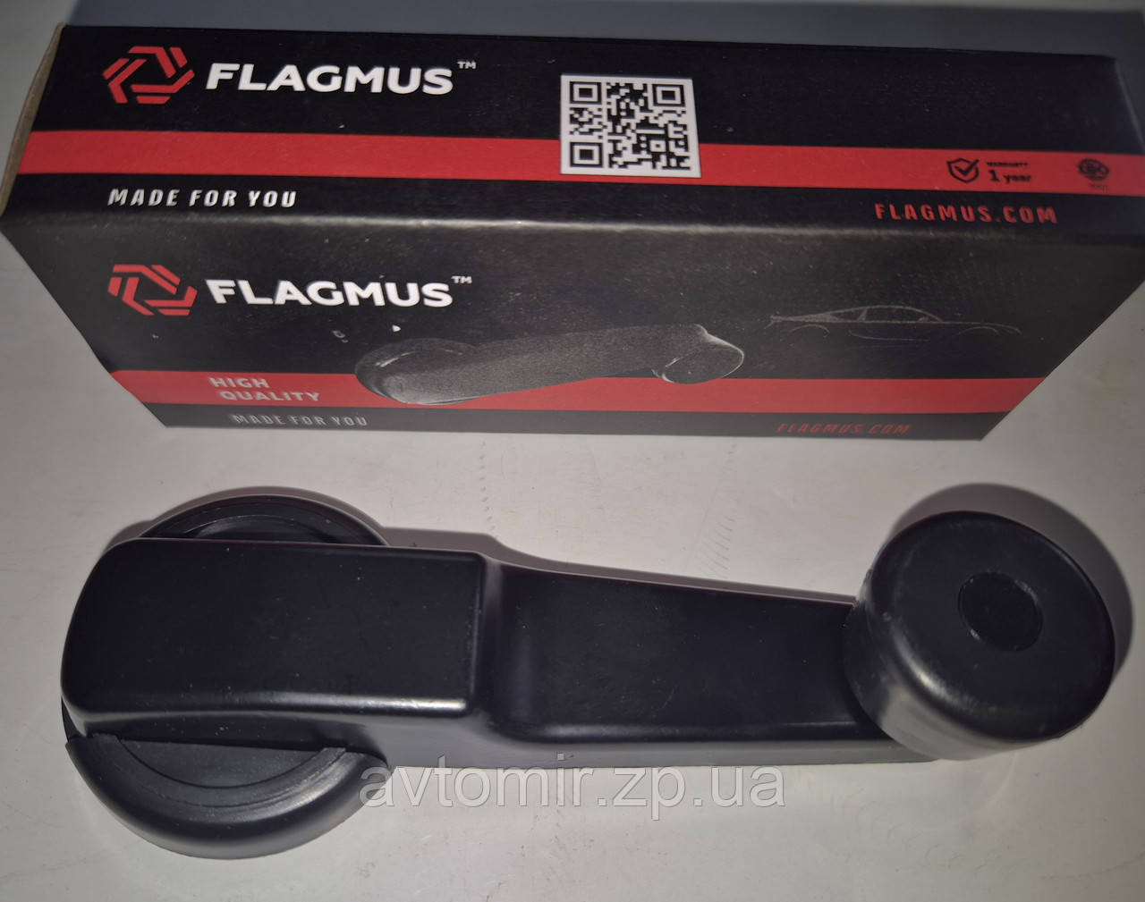 Ручка склопідіймача металева ваз 2101-2107 Flagmus