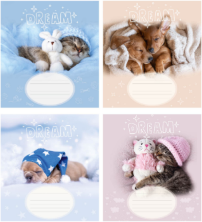 Зошит учнівський 12 арк., клітинка, Поліграфіст "Солодкий сон" 966, фото 1