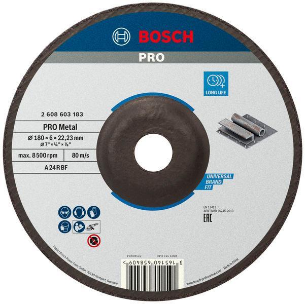 Круг зачистной Bosch 180х6.0 Pro for Metal (2608603183), фото 1
