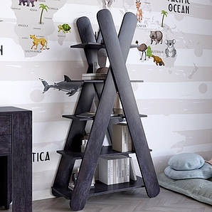 Стелаж відкритий із 5 полицями LION Інді Бетон темний (LION-041604)