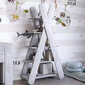 Стелаж відкритий із 5 полицями LION Інді Бетон (LION-041611)