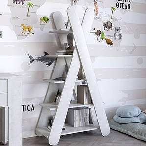 Стелаж відкритий із 5 полицями LION Інді Бетон style (LION-041612)