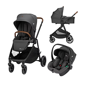 Коляска універсальна 3 в 1 Bebe Confort Luvia Trio Mineral Graphite Сіра