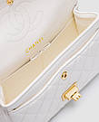 Сумка жіноча Шанель Chanel 1.55 Reissue Double Flap Leather Bag White/Gold, фото 3