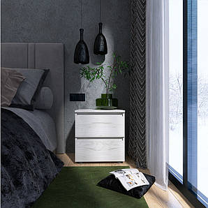 Тумба приліжкова Еверест ТЛ-1 Лайт 45х38х49 см Дуб Крафт білий (DTM-071083)