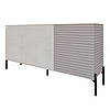 Комод закритий у вітальню на чорних металевих ніжках LION Грей 154x38x76,5 см Бетон Style/Кашемір (LION-041804), фото 2