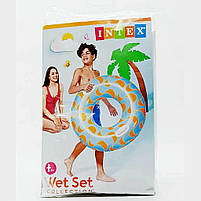 Надувний круг Intex Wet Set 91 см з ручками — дитячий жовто-блакитний круг для плавання, арт. 59256NP-1, фото 4