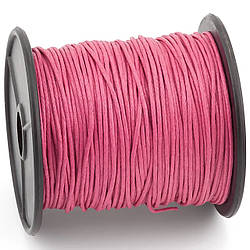 Шнур вощений 1 мм +-90 м Малиновий