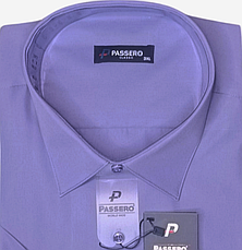 Теніска чоловіча батальна Passero vk-0107 однотонна класична Туреччина ошатна стильна короткий рукав 4XL, фото 3