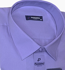 Теніска чоловіча батальна Passero vk-0107 однотонна класична Туреччина ошатна стильна короткий рукав 4XL, фото 5