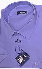 Теніска чоловіча батальна Passero vk-0107 однотонна класична Туреччина ошатна стильна короткий рукав 4XL, фото 4