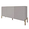 Комод закритий у вітальню на золотих металевих ніжках LION Грей 154x38x76,5 см Кашемір/Кашемір (LION-041873), фото 2